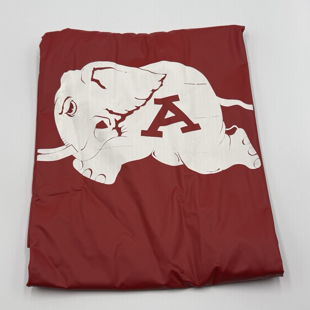 Alabama Crimson Tide Elephant Logo Vintage Rain‎ Poncho Jacket NOS